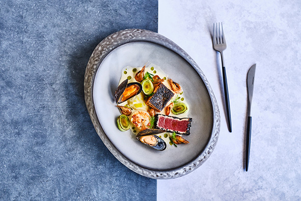 Mauro Assiette Galet 31x23,5x6cm